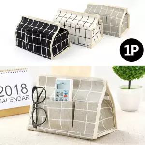 카페 매장 업소용 체크무늬 포켓 휴지케이스 홈인테리어용 화장지커버