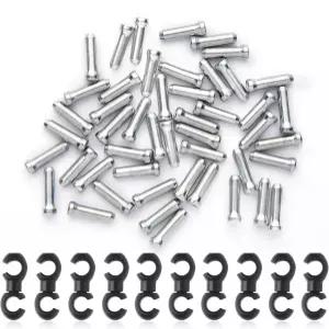 자전거 케이블 엔드 캡 클립 합금 크림프 딜라유르 회전식 S-훅 비녹스 브레이크 팁 MTB 로드 마운틴 60PCS