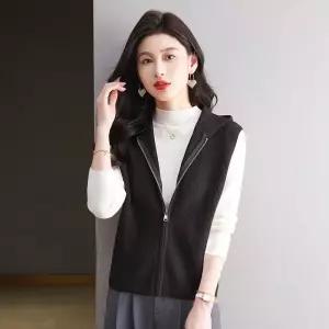 솔저스여성 니트 가을 캐주얼 나시 집업 조끼 후드 아우터 카디건 상의 OPH3