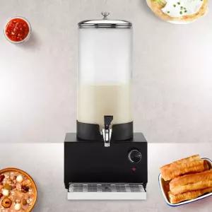 음료 디스펜서 투명통 업소용 주스 식혜 수도꼭지형 원형