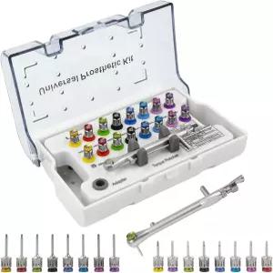 XHAWLJB 16개 치과 임플란트 토크 렌치 세트 범용 드라이버 키트 보철 10-70Ncm 치과의사용 복원