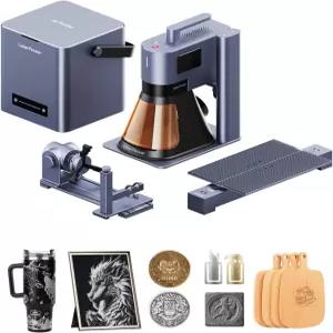 피커 LP5 20W 듀얼 조각기 커터 금속/목재/유리용 10 000mm/s 속도 공기청정기 및 로터리/슬라이드