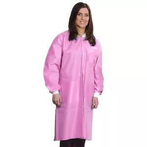 ValueMax 3660RBS 엑스트라 세이프 주름 없음 고귀해 보이는 일회용 SMS 무릎 길이 실험 코트 라즈베리 S