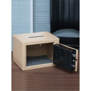 만태 소형 철제 금고 가정용 미니 벽걸이 침대 머리맡 전자 비밀번호 보관함 사무용