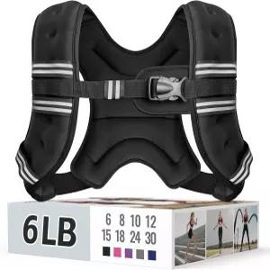 반사 스트라이프와 조절 가능한 버클이 있는 여성 및 남성용 지룬 무게 조끼 걷기 달리기 근력 운동을 위한