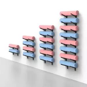 벽걸이 폼롤러 거치대 정리대 검정 흰색 요가매트