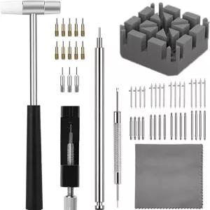 TICFROG 프로페셔널 51 in 1 시계 링크 제거 도구 키트 손목시계 수리용 밴드 팔찌 조정 교체 및 크기