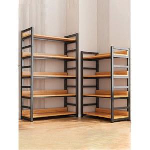 책장 스탠드 선반 가정용 벽걸이 철제 다층 수납 간이 거실 도서관
