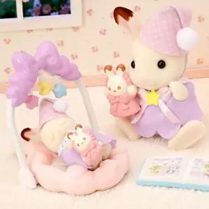 실바니안 패밀리 초콜릿 토끼의 꿈나라 세트 인형 피규어 장난감소꼽놀이 여아선물 어장난감 규어 안집 이