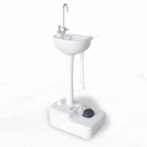 휴대용 야외 차박 캠핑용 전동 야외샤워기 세면대 갖춘 상수기 세면대만 손세척대 물통