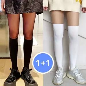 골프 2개 투톤스타킹 반반 착시스타킹 페이크 니삭스 WFJ689T