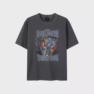 TOPTEN 공용) 컴팩트 코튼 콜라보 반팔티 (블랙 크로우스)_MSF2TS3004