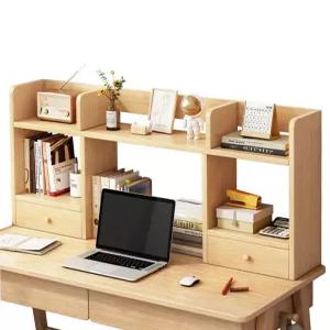 원목 책상위 책장 책상 2단 책꽂이 미니 정리함 선반 정리 사무용 간이