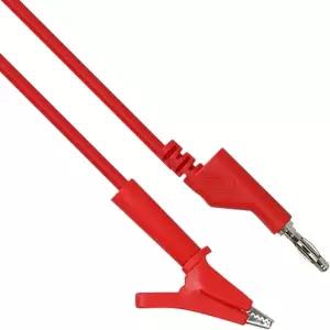 강원전자 NETmate NMC-BC05R 바나나 플러그/잭 - 악어 클립 케이블 0.5m (레드)