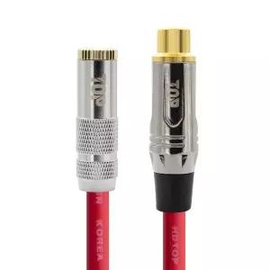 탑라인에이치디 HDTOP 메탈 3.5스테레오 암 to RCA 암 케이블 레드 (1.5m, HT-TP4477)