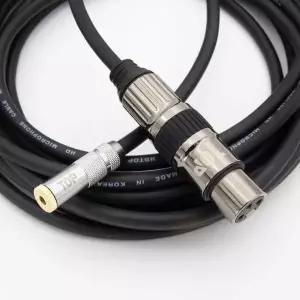 탑라인에이치디 HDTOP 3.5mm 스테레오 to XLR FF 메탈블랙 케이블 (1.5m, HT-TP2975)