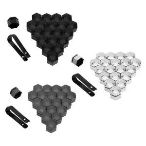 호환  222119mm 20개 자동차 휠 너트 캡 보호 커버 캡 녹슬지 않는 자동 허브 나사 커버 자동차 타이어 너