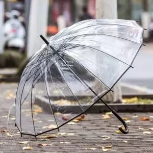 튼튼한 투명 비닐 우산 고급 자동 장우산 골프 장마
