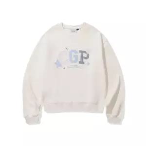 브랜드정품 (우먼) 코드그라피 CGP 아치 로고 아플리케 맨투맨_크림 375428