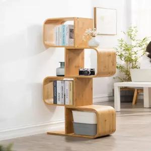 원목 곡선형 디자인 거실 다용도 책장 공간활용 수납책장 인테리어 서재 책꽂이 수납