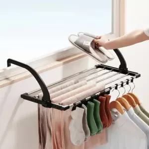 무타공 창틀 빨래건조대 베란다 난간 다용도 걸이식 건조대 확장형