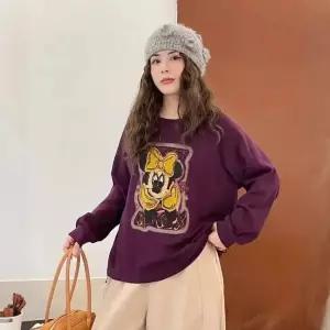 스트레인지 여자 가을 데일리룩 티 맨투맨 캐릭터 프린트 라운드 풀오버 스트링 탑 KUK3