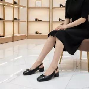 [탠디]미셸by탠디 TC01 여성 4cm 리본 슬링백 구두 미들굽 편한 데일리 출근 힐 123040SB (47662334)