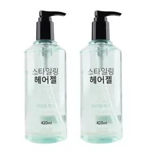 자연스러운 광택효과 끈적임없이 헤어젤 420ml 2개