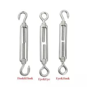 호환  스테인레스 스틸 304 조정 체인 리깅 후크  아이 OC OO CC 타입 턴버클 와이어 로프 장력 장치