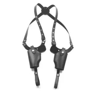 가죽 홀스터 파우치 리볼버 거치대 수납케이스 어깨끈 밀리터리 액세서리