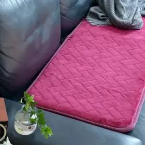 슈마켓 4인용 쇼파전기매트 극세사자주색 50cmx170cm