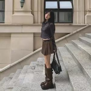 여자 컷아웃 키치룩 큐롯팬츠 랩 혁대 스타일 세트