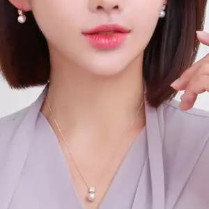 14K 클라라 진주 금 목걸이 금침 귀걸이 주얼리 세트