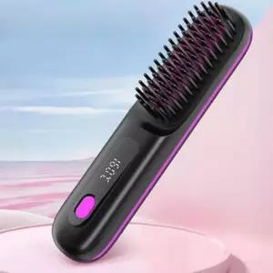 무선 온도조절 매직 브러쉬 고데기 세트 파우치 포함