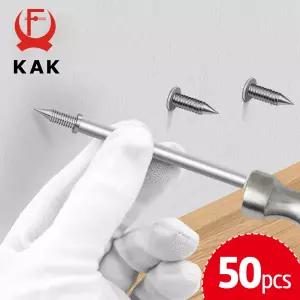 호환  KAK 50pcs 양방향 스커트 스레드 원활한 손톱 보이지 않는 나사 손톱 특정 슬리브 도구 양방향 핸드