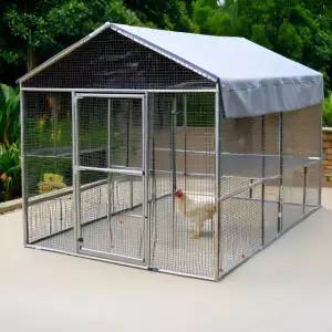 야외 토끼장 조립식 조류 2x1.5x1.8 하우스 두꺼운 양계장 케이지 닭장 신형 망 포함