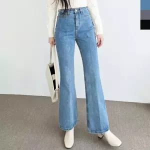 여성 하이웨이스트 부츠컷 데님청바지 하체커버 와이드핏