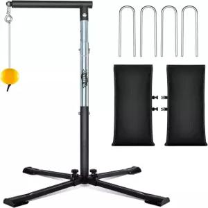 테더링 볼이 있는 플레이아풋 야구 소프트볼 배팅 티 자동 리셋 스윙 트레이너 타격 높이 조절 가능한