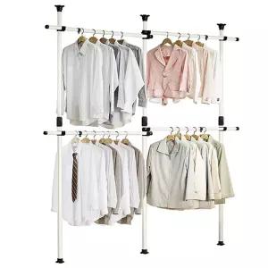 4단 4004호 대형 튼튼한옷걸이행거 조립식철제 시스템 원룸 폴행거 스텐드 파이프 행거 튼튼한 선반 벽행거