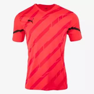 푸마 레드 반팔 티셔츠 단체 팀복 조기축구 가벼운착용감 등산복상의 편리한 편한작업복 아웃도어티 나들이