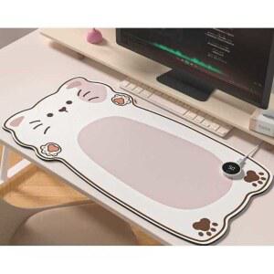 키보드히팅패드 매트 책상 토끼 발열마우스패드 겨울 노트북 방한용품 파웰