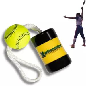 미니 젤레레이터 10u 패스트피치 소프트볼 투수 트레이너 - 11인치 프리미엄 가죽 볼 그립감 및 속도 향상