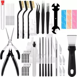 모든 FDM/SLA 모델에 필수적인 3D 프린터 도구 키트 액세서리 인쇄 프로세스 마감 청소 유지 관리에는 버