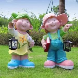 철제 소품 북유럽 공원 펜션 정원 소년 유치원