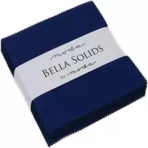 벨라 솔리드 로열 블루 모다 참 팩 원단; 42-5인치 퀼트 스퀘어