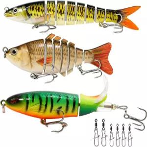 민물고기 낚시 미끼 페이블리스 혼합 탑 워터 베이스 다중 수영 및 송어 메기 크래피 머스키를 위한