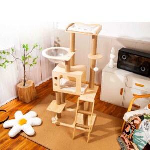 고양이방석 타워 원목 캣타워 고양이놀이터 침대(선인장) 빌라 플라스틱 애완 방석 등반