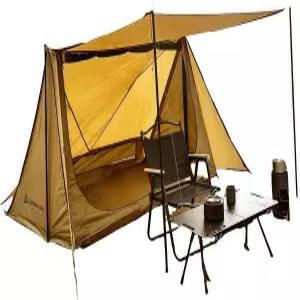 스토브 잭이 있는 핫 텐트 ？ 1？4인용 시즌 방수 및 방풍 쉼터 캠핑 하이킹 사냥 낚시를 위한 경량화