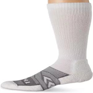 Thorlos Unisex 성인용 12시간 교대 근무 두꺼운 패딩 오버 더 송아지 작업 양말 블랙/그레이 라지