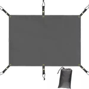 Farfly 텐트 발자국 방수 PU 3000 캠핑 하이킹 배낭여행 해먹 비치 그레이를 위한 튼튼한 초경량 쉽게